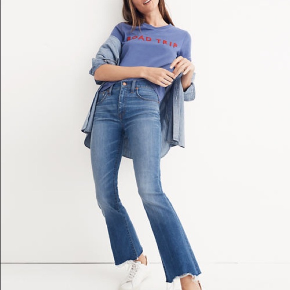 Cali denim boot jeans destructed hem edition